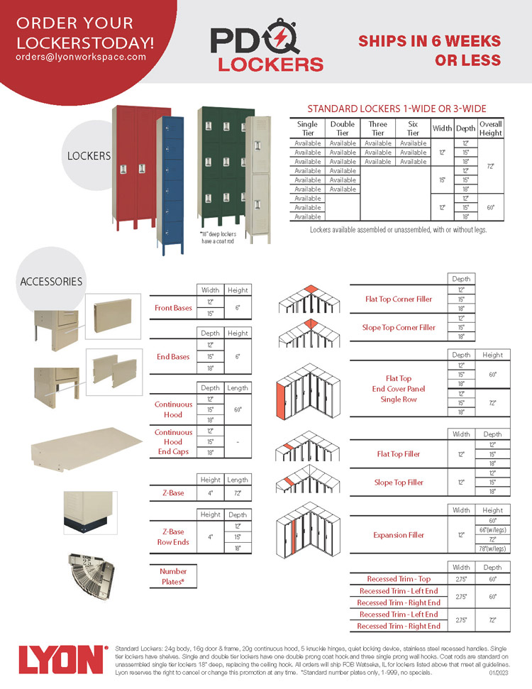 Lyon Standard Lockers